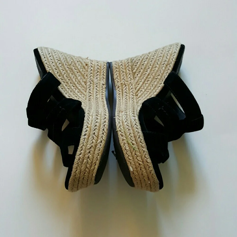 UGG women black platform sandals suede women size 7